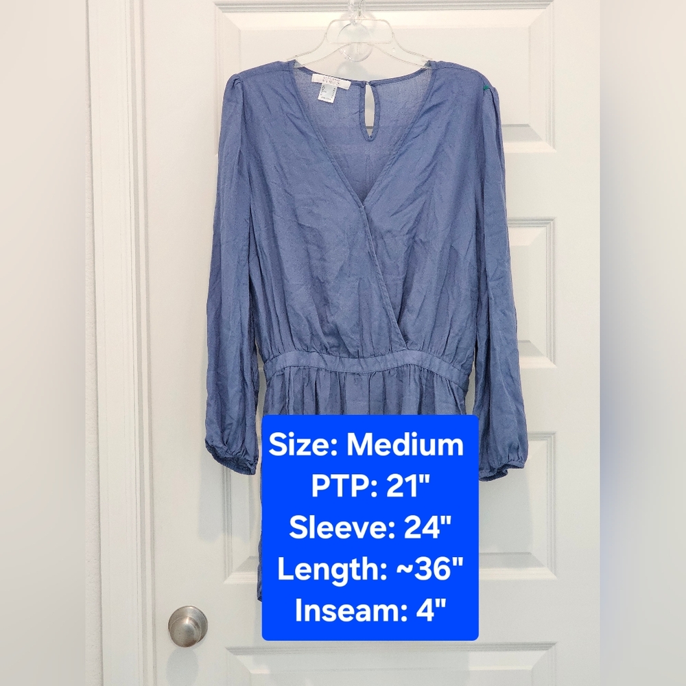 EUC Lascana for Venus LS Romper, Size Medium
